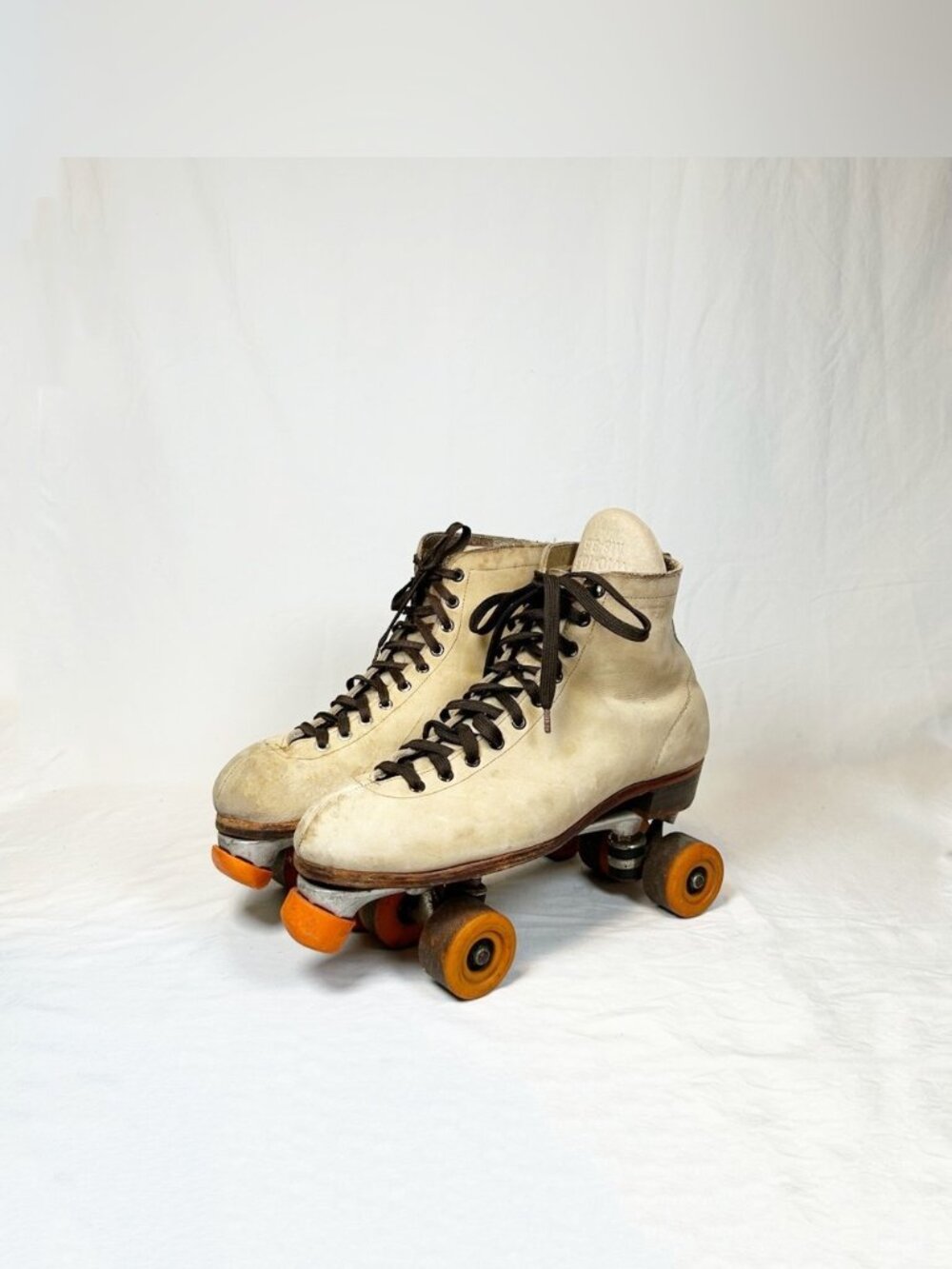 Vintage Chicago Skates Sure Grip Tan Leather Roller Rink Rental Roller Skates~13